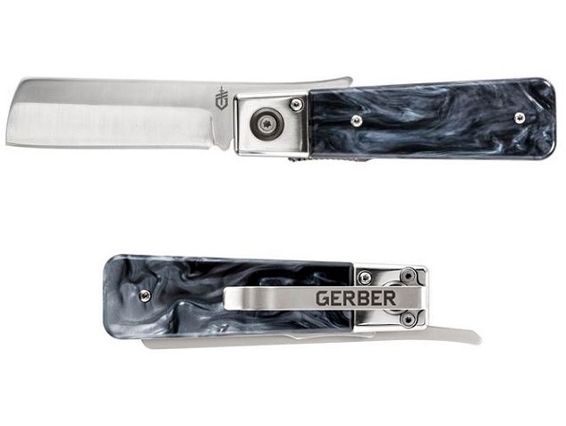 Gerber Jukebox Retro Folding Knife, White Marble Acrylic, G3733