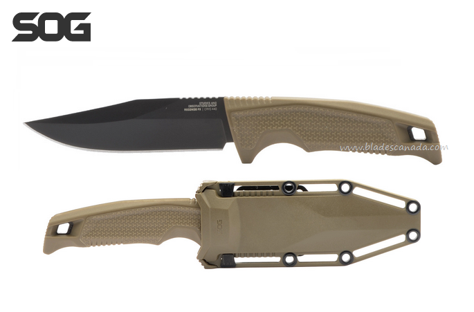SOG Recondo FX Fixed Blade Knife, 440C Black, Flat Dark Earth, 17-22-03-57