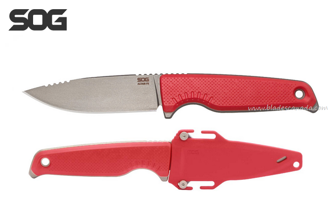 SOG Altair FX Fixed Blade Knife, CPM 154CM SW, GRN Canyon Red, 17-79-02-57