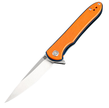 Artisan Cutlery Shark Flipper Folding Knife, D2 Steel, G10 Orange, ATZ1707POE - Click Image to Close