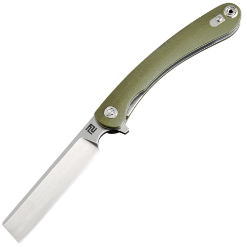 Artisan Orthodox Flipper Folding Knife, D2, G10 Green, 1817PGNC