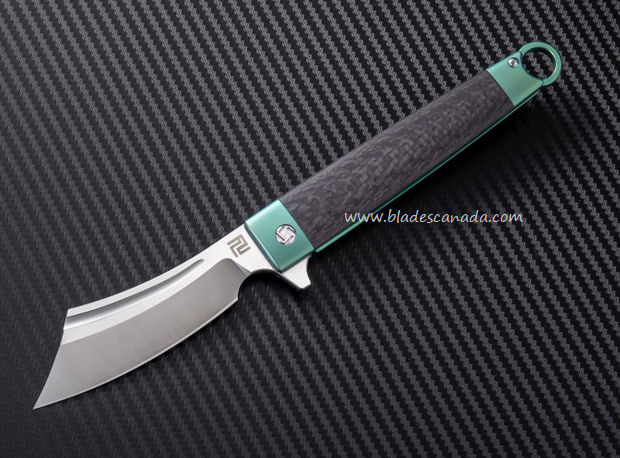 Artisan Cutlery Cutlass Flipper Framelock Knife, S35VN, Titanium Green, 1830GGNS