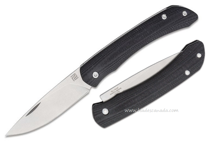 Artisan Cutlery Biome Slipjoint Folding Knife, 12C27 Sandvik, G10 Black, 1840PBK