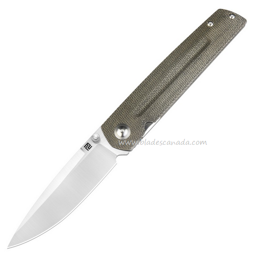 Artisan Cutlery Sirius Flipper Folding Knife, CPM S35VN, Micarta OD, 1849P-ODG
