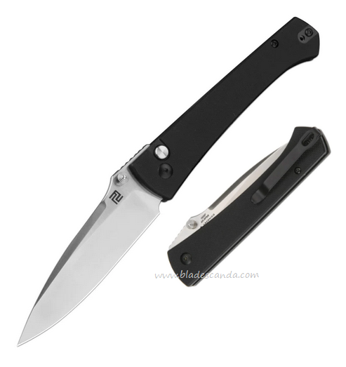 Artisan Cutlery Andromeda Button Lock Folding Knife, AR-RPM9, G10 Black, 1856P-BK