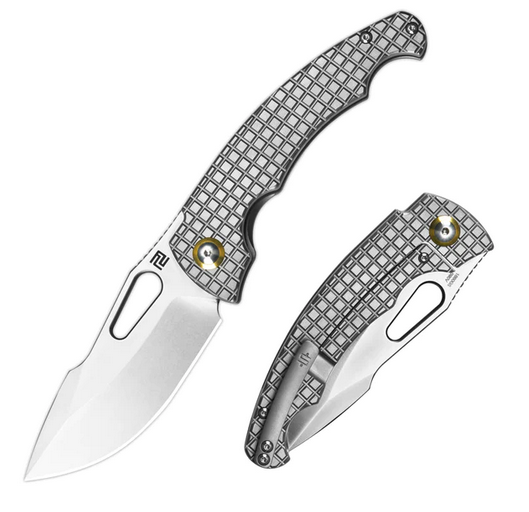 Artisan Cutlery Mini Xcellerator Framelock Folding Knife, S90V, Titanium, 1860GS-GY