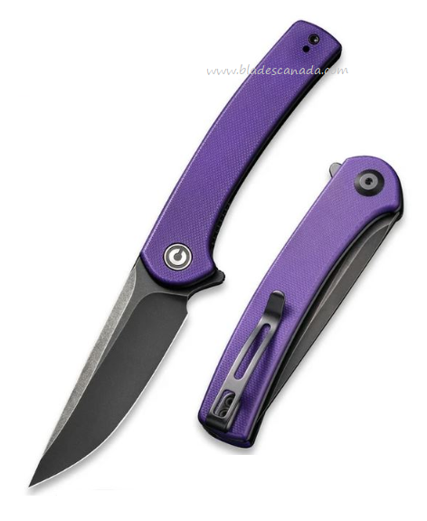 CIVIVI Mini Asticus Flipper Folding Knife, G10 Purple, 19026B-4