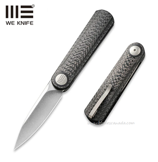 WE Knife Eidolon Flipper Folding Knife, CPM 20CV, Carbon Fiber, WE19074A-C