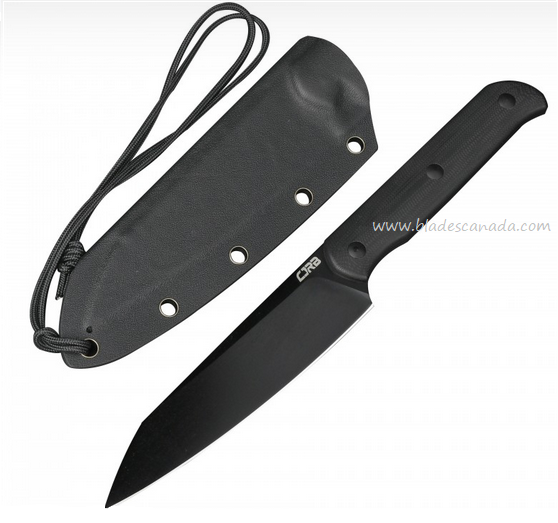 CJRB Silax Fixed Blade Knife, AR-RPM9 Black, G10 Black, Hard Sheath, J1921-BBBK