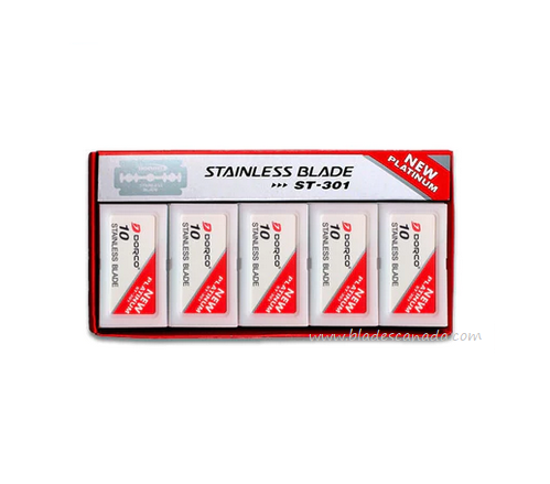 Dorco Double Edge Razor Blades, 100 Blades, ST301