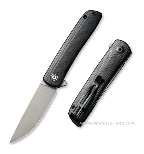 CIVIVI Bo Flipper Folding Knife, Nitro-V SW, G10 Black, 20009B-3