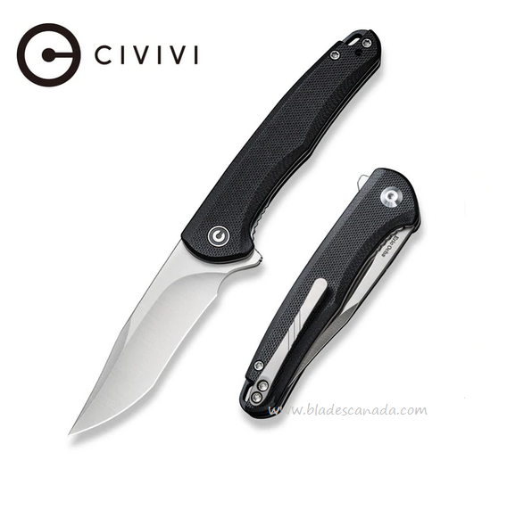 CIVIVI Mini Sandbar Flipper Folding Knife, Nitro-V, G10 Black, 20011-1