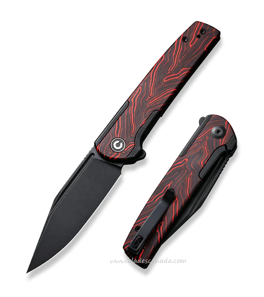 CIVIVI Cachet Flipper Framelock Knife, 14C28N Black SW, Steel/G10 Black/Red, 20041C-1 CIVIVI Cachet Flipper Framelock Knife, 14C28N Black SW, Steel/G10 Black/Red, 20041C-1