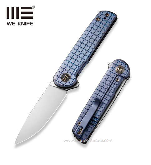 WE Knife Charith Flipper Framelock Knife, Ltd Edition, CPM 20CV, Titanium Frag, 20056B-1