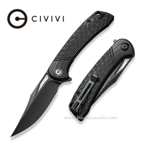 CIVIVI Dogma Flipper Folding Knife, D2 Steel, G10 Black, 2005G