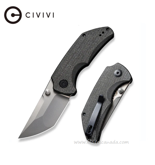 CIVIVI Thug 2 Folding Knife, NItro-V Steel, Micarta Dark Green, 20028C-3