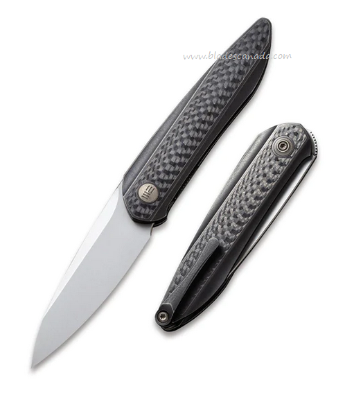 WE Knife Black Void Opus Folding Knife, 20CV, Carbon Fiber/Titanium, 2010A