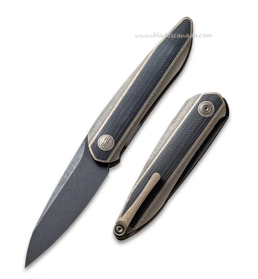 WE Knife Black Void Opus Folding Knife, 20CV, G10/Titanium Bronze, WE2010C
