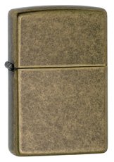 Zippo Antiqued Brass Lighter, 201FB