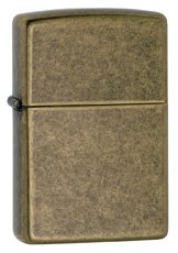 Zippo Antiqued Brass Lighter, 201FB