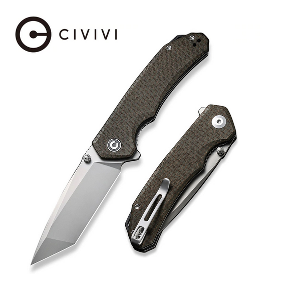 CIVIVI Brazen Flipper Folding Knife, D2 Steel, Micarta Green, 2023F