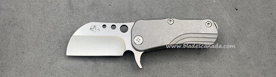 Medford Chunky Monkey Mini Framelock Folding Knife, S35VN Tumble, Titanium Tumble