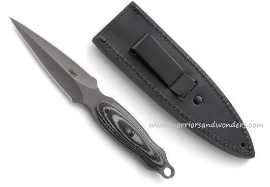 CRKT Shrill Fixed Blade Knife, Leather Sheath, CRKT2075 - Click Image to Close