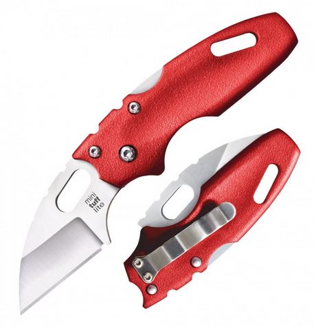 Cold Steel Mini Tuff Lite Folding Knife, 4034SS Steel, Red Handle, 20MTR - Click Image to Close