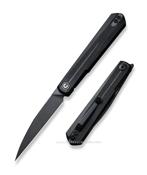 CIVIVI Clavi Flipper Folding Knife, Nitro-V Black SW, G10 Black, 21019-1