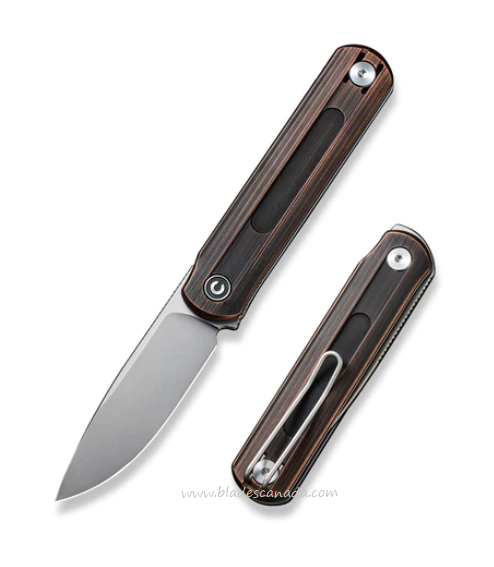 CIVIVI Foldis Slipjoint Flipper Folding Knife, Nitro-V, Copper Black, 21044-1