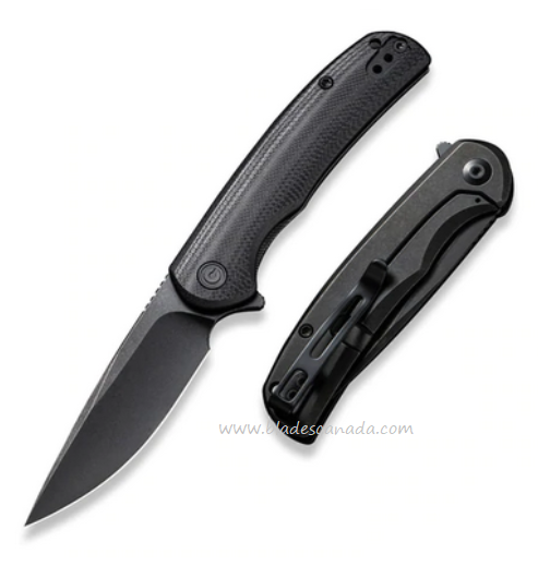 CIVIVI Nox Flipper Framelock Knife, Nitro V Black, G10 Black, 2110C