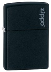 Zippo Black Matte Lighter, 218ZL - Click Image to Close