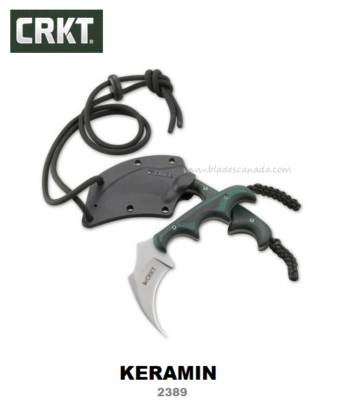 CRKT Keramin Fixed Blade Neck Knife, Hard Sheath, CRKT2389 - Click Image to Close