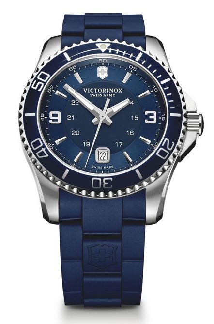 Victorinox Maverick Large Rubber Bracelet - Blue - Click Image to Close