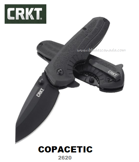 CRKT Copacetic Flipper Folding Knife, GFN Black, CRKT2620