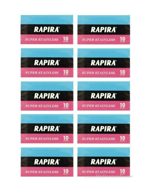 Rapira Double Edge Super Stainless Classic Razor Blades, 100 Blades, 2739-20PK