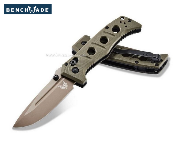 Benchmade Mini Adamas Folding Knife, CPM CruWear FE, G10 OD Green, 273FE-2