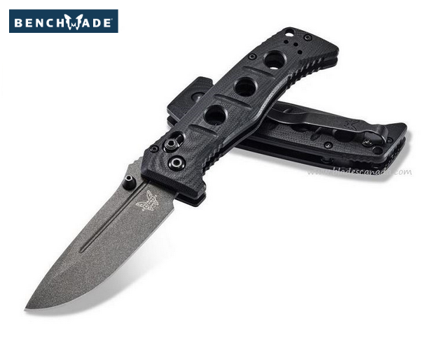 Benchmade Mini Adamas Folding Knife, CPM CruWear, G10 Black, 273GY-1