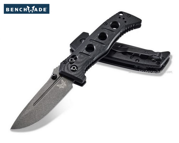 Benchmade Mini Adamas Folding Knife, CPM CruWear, G10 Black, BM273GY-1