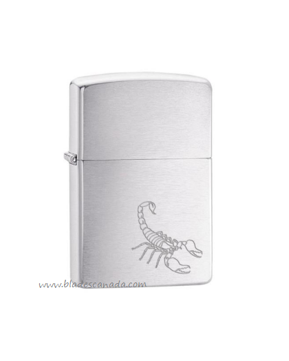 Zippo Brushed Chrome Scorpion Lighter, 29684