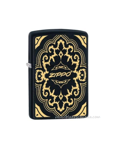 Zippo Black Matte and Gold lighter, 29703