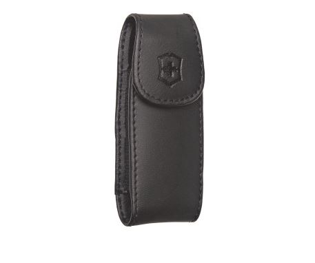 Victorinox Swiss Army Large Black Leather Pouch With Clip