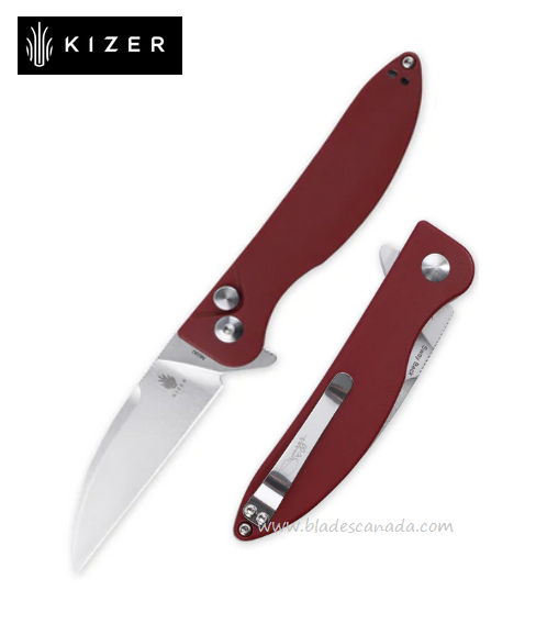 Kizer Sway Back Flipper Folding Knife, N690, Micarta Rd, V3566N4