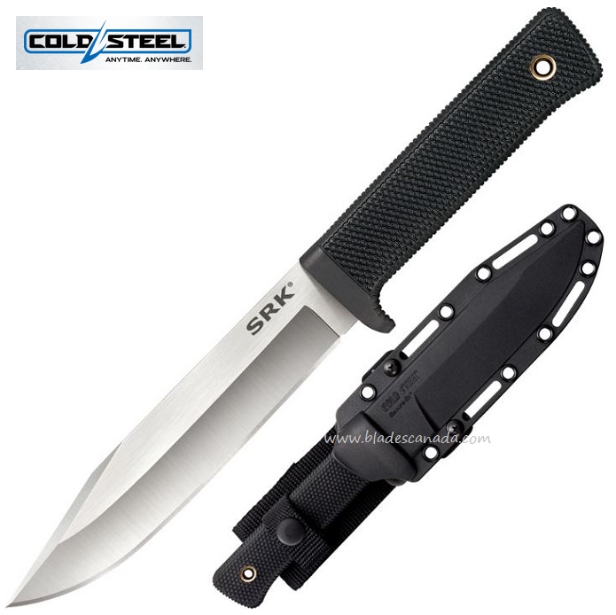 Cold Steel SRK Fixed Blade Knife, 3V Steel, Secure-Ex Sheath, CS-38CKE
