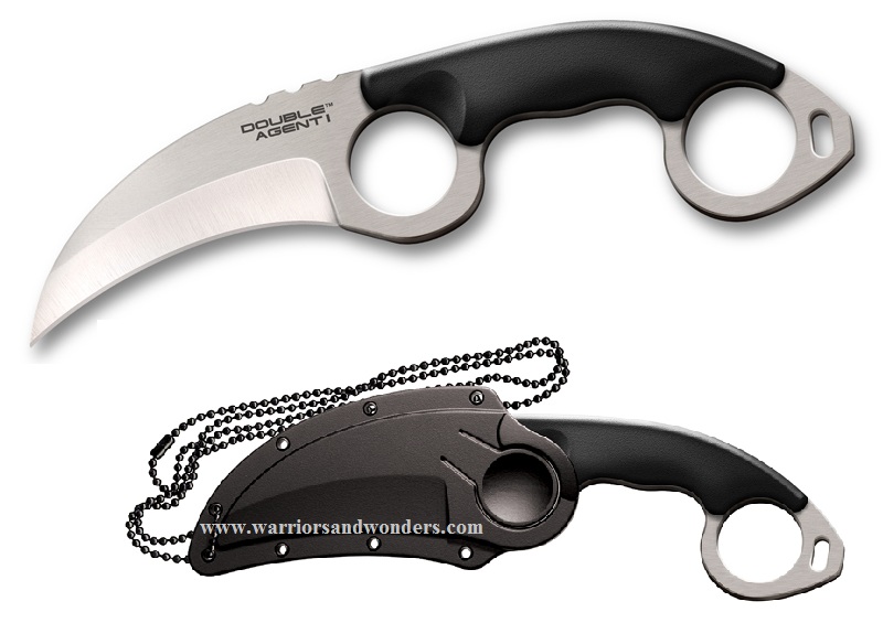 Cold Steel Double Agent I Karambit Fixed Blade Knife, AUS 8A, Kydex Sheath, 39FK - Click Image to Close