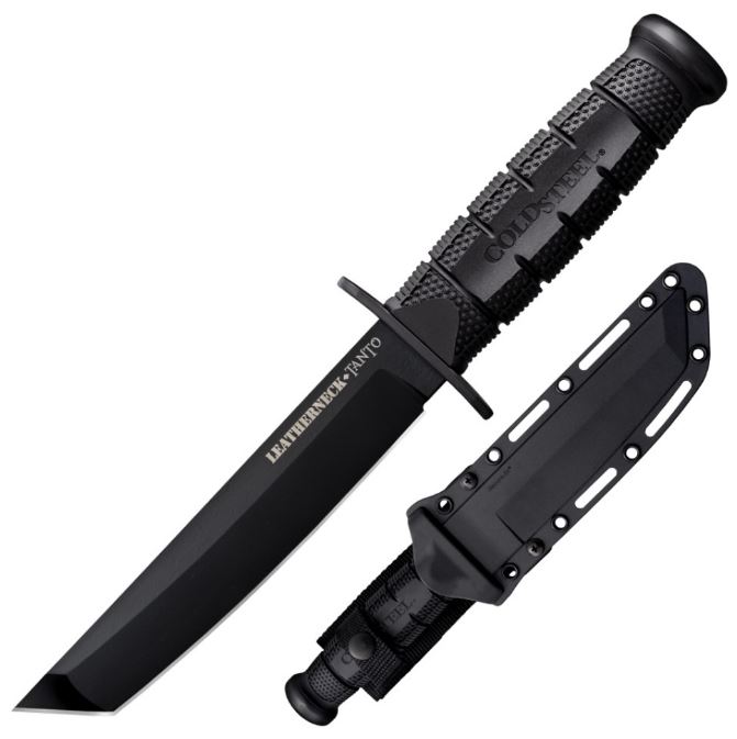 Cold Steel Leatherneck Tanto Fixed Blade Knife, D2 Steel, 39LSFCT