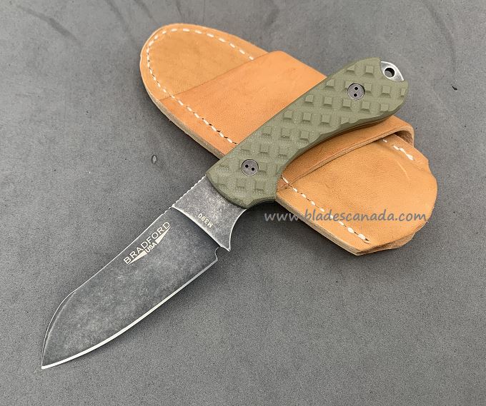 Bradford Guardian 3 Sheepsfoot Knife, M390 Nimbus, OD Textured G10, 3SF-002N-M390