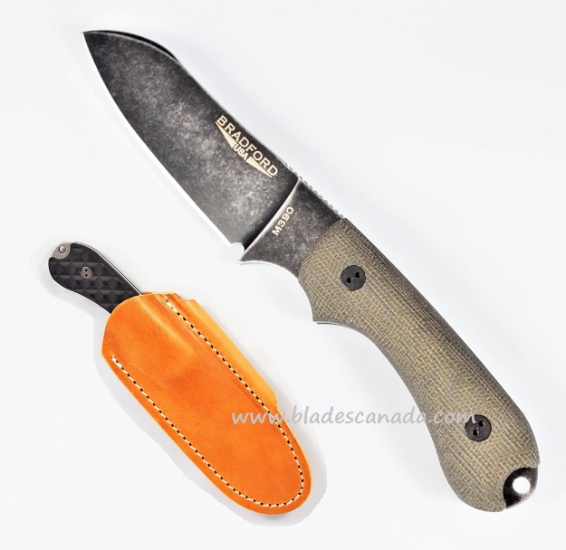 Bradford Guardian 3 Sheepsfoot Knife, M390 Nimbus, OD 3D Micarta, 3SF-102N-M390