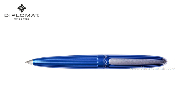 Diplomat Aero Ballpoint Pen, Aluminum Blue, 4306040