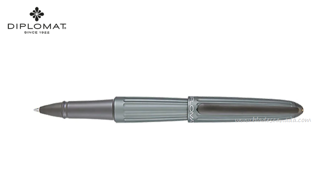 Diplomat Aero Rollerball Pen, Aluminum Grey, 40314030